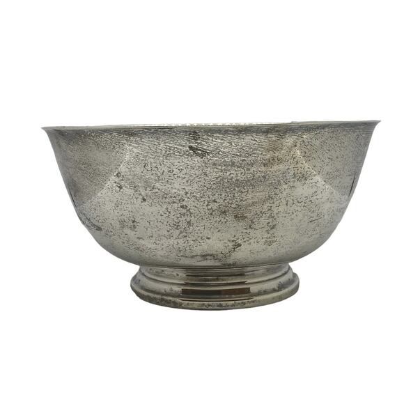 Oneida 8" Silver Plate Fruit Bowl Vintage Paul Revere Reproduction Center Piece - Picture 6 of 12